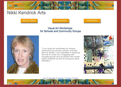artist website design